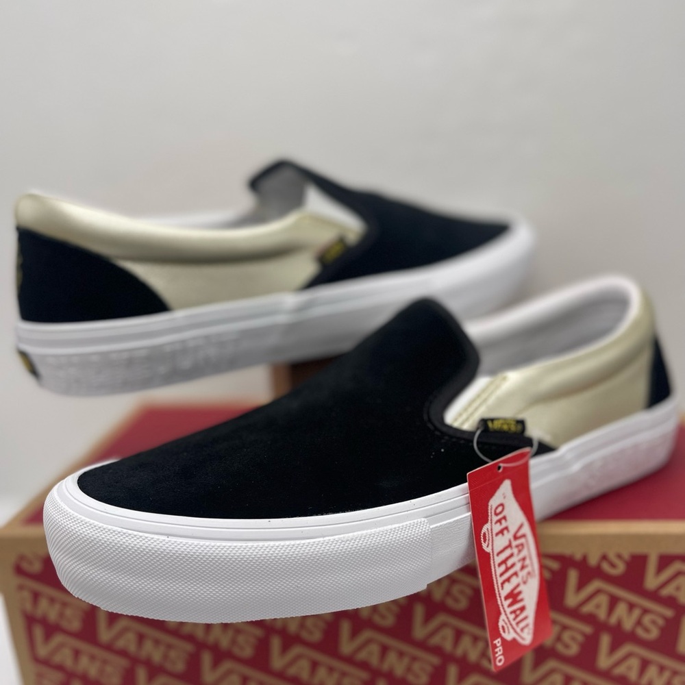 Vans Men’s Slip-On Pro (Shake Junt) Black/Gold Sneakers
VN0A347V13L - Picture 9 of 16